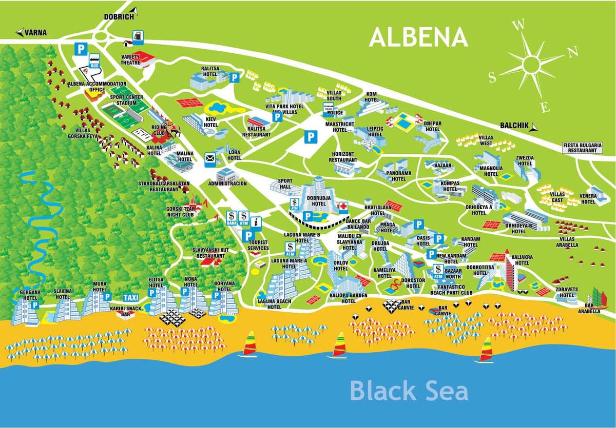 வரைபடம் albena பல்கேரியா