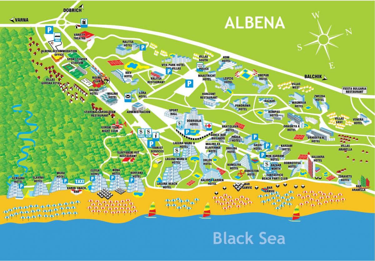 வரைபடம் albena பல்கேரியா