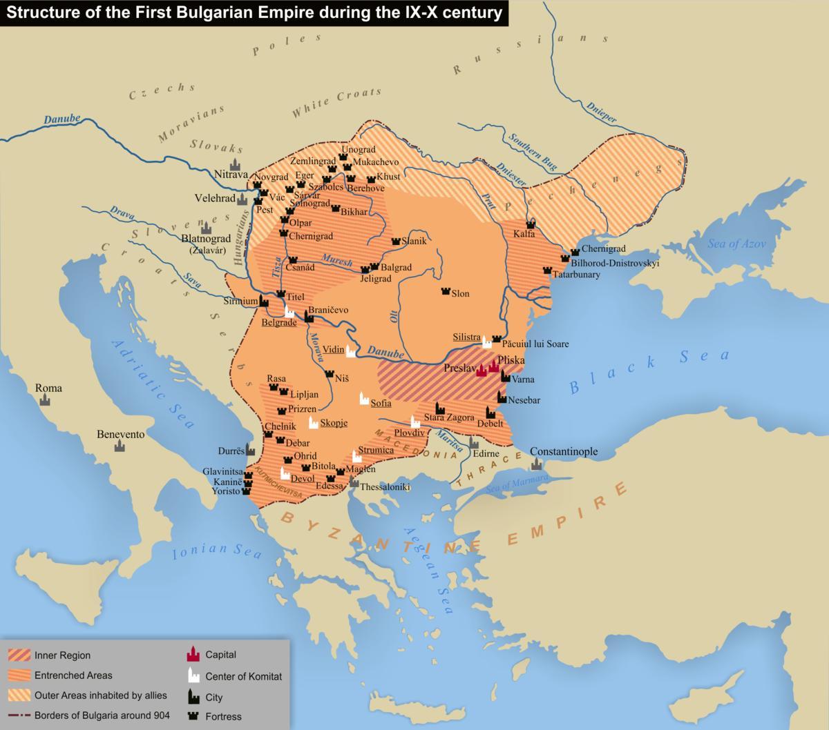 வரைபடம் Bulgarian எம்பயர்